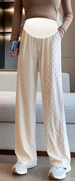 Дамски дълги панталони за бременни жени с висока талия - свободен спортен модел