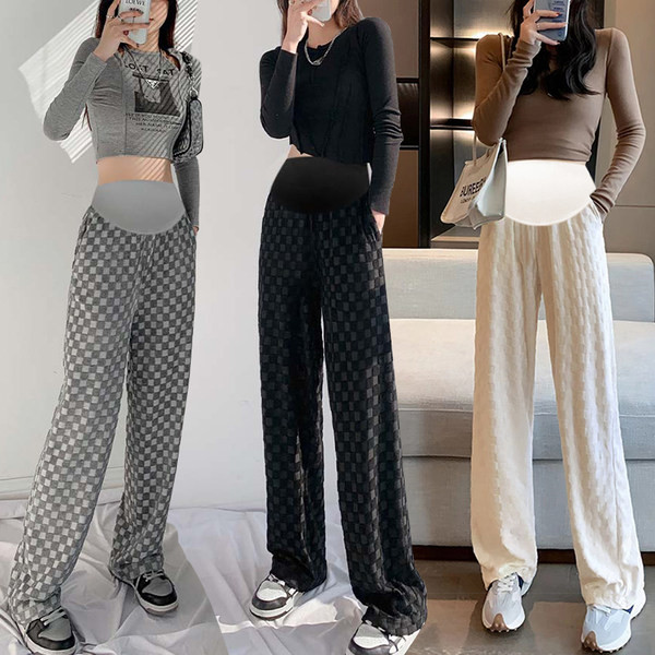 Γυναικείο μακρύ παντελόνι για εγκύους με ψηλόμεσο - χαλαρό αθλητικό μοντέλο