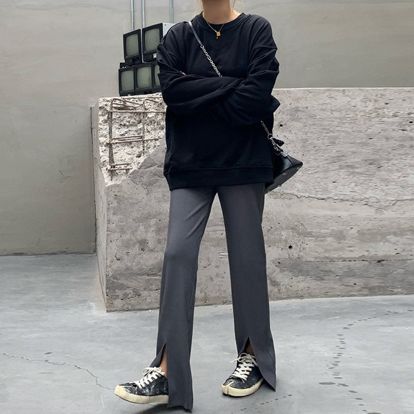 Női hosszú nadrág terhes nőknek magas derékkal - alkalmi modell két színben