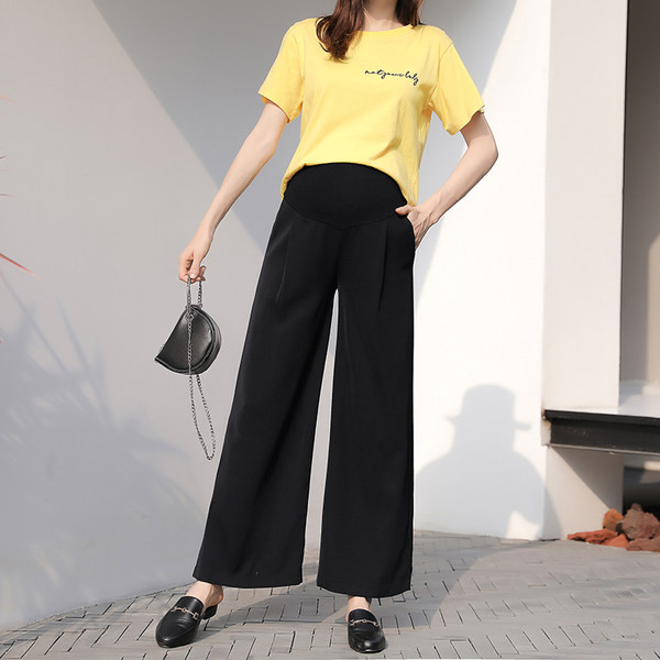 Női magas derekú kismamanadrág - bő minta