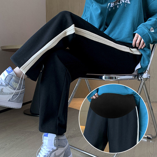 Γυναικείο αθλητικό παντελόνι για εγκύους - με ψηλή μέση και τσέπη