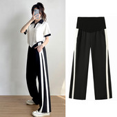 Lezser női nadrág rövidített szegéllyel kismama viselethez