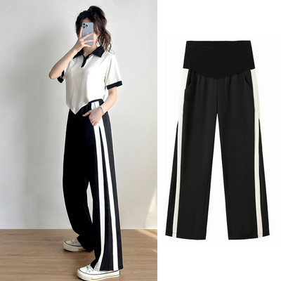 Lezser női nadrág rövidített szegéllyel kismama viselethez