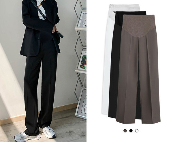 Γυναικείο Μακρύ Παντελόνι για Έγκυες  Ψηλόμεσο σε δύο χρώματα 