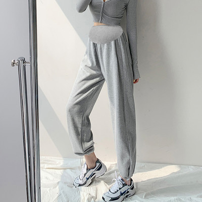 Μακρύ παντελόνι για εγκύους - σπορ με ψηλή μέση