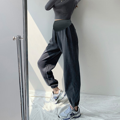 Μακρύ παντελόνι για εγκύους - σπορ με ψηλή μέση