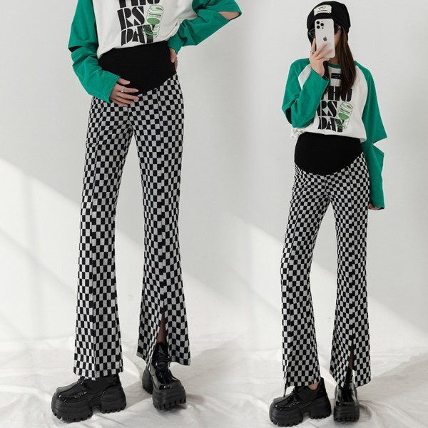 Καρό παντελόνι εγκυμοσύνης Charleston