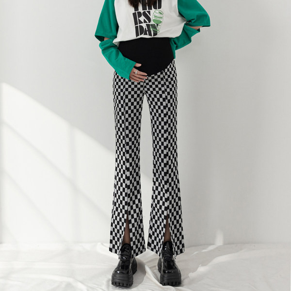 Καρό παντελόνι εγκυμοσύνης Charleston