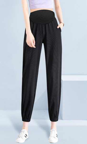 Trudničke hlače s elastikom i visokim strukom