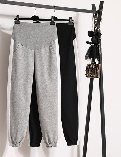 Sport hosszú nadrág terhes nők számára - magas derékkal