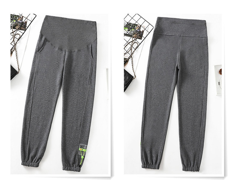 Спортен панталон за бременни жени  със връзки и ластик