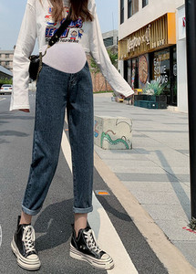 Ψηλόμεσο μακρύ παντελόνι εγκυμοσύνης - φαρδύ σχέδιο