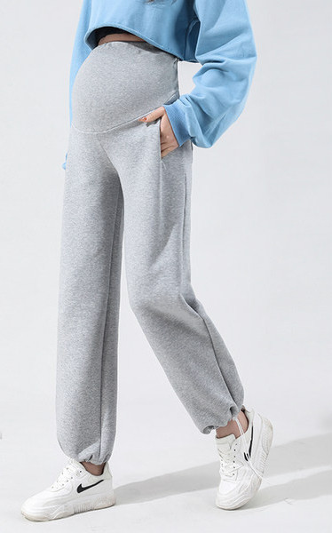 Hosszú nadrág terhes nők számára - magas derékú sportmodell