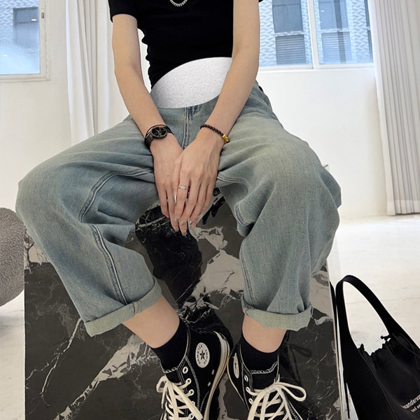 Γυναικείο παντελόνι εγκυμοσύνης  με μοτίβο 