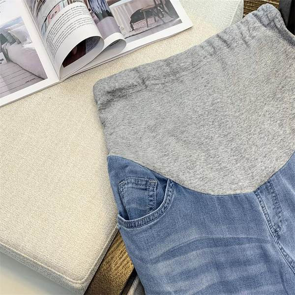 Terhes nők számára alkalmas széles szárú farmer