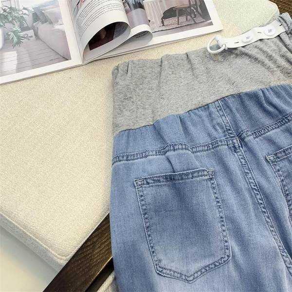 Terhes nők számára alkalmas széles szárú farmer