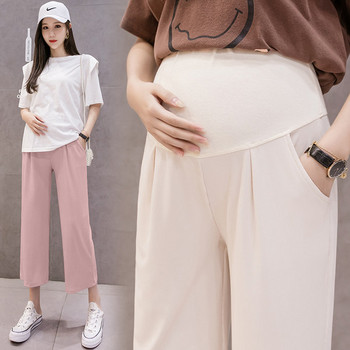 Ежедневен дамски панталон за бременни с широк ластик и джобове в различни цветове
