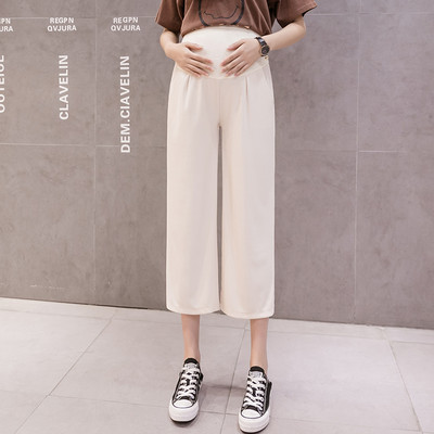 Lezser női kismamanadrág széles gumírozással és zsebekkel, különböző színekben