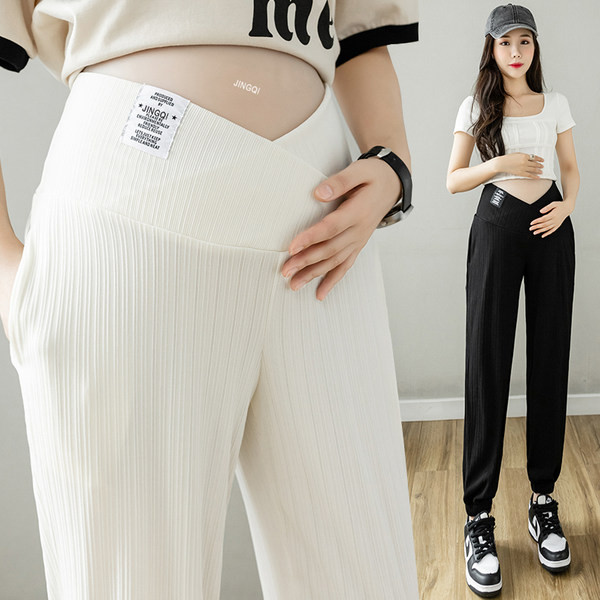 Αθλητικό παντελόνι εγκυμοσύνης με ψηλή μέση και τσέπες