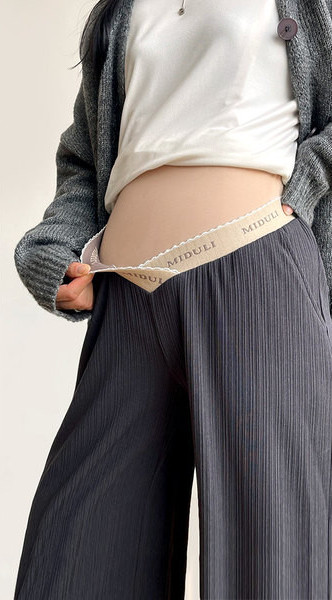  Широк панталон за бременни жени със ластик