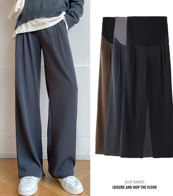 Дълъг спортен панталон за бременни жени - с висока талия и джоб