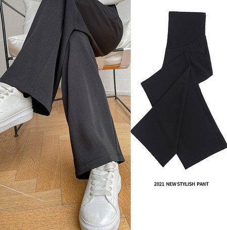 Hosszú sportnadrág terhes nőknek - magas derékkal és zsebbel