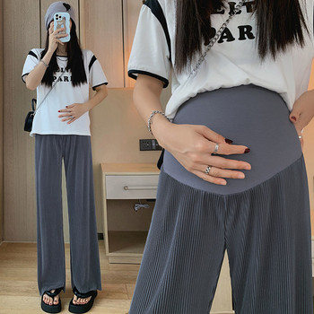 Широк рипсен панталон за бременни