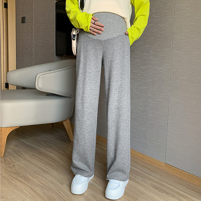 Pamut széles szárú nadrág terhes nők számára