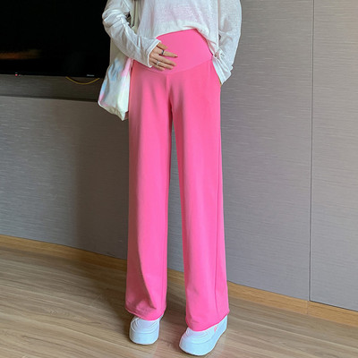 Pamut széles szárú nadrág terhes nők számára