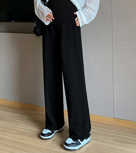 Pamut széles szárú nadrág terhes nők számára