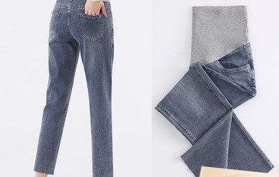 Hosszú zsebes nadrág terhes nők számára