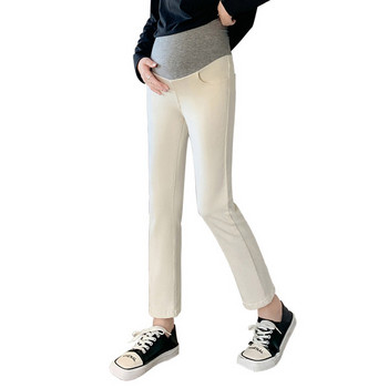 Γυναικείο μακρύ παντελόνι για εγκύους - με τσέπη και ψηλή μέση