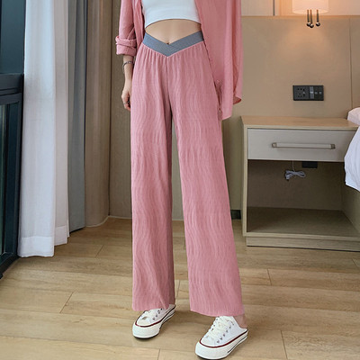 Női hosszú nadrág terhes nőknek - letisztult bő minta