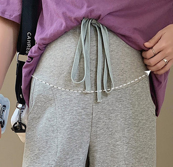 Дълъг дамски панталон за бременни жени с висока талия - спортен модел