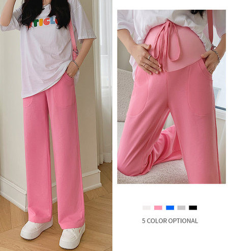 Дълъг дамски панталон за бременни жени с висока талия - спортен модел