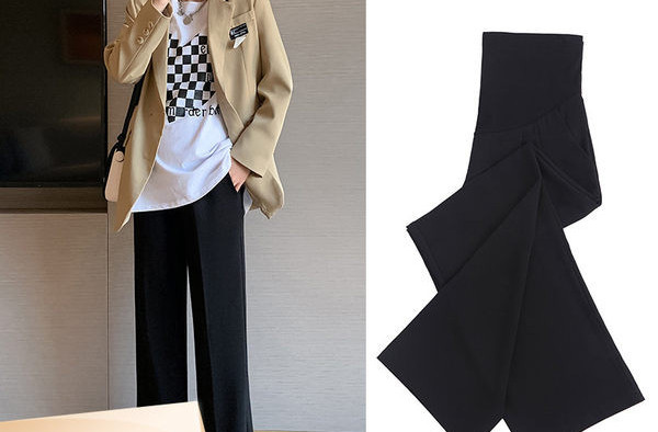 Пролетен панталон за бременни с висока талия 