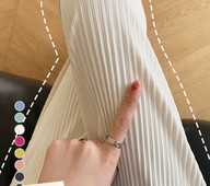 Női hosszú nadrág terhes nőknek, magas derékkal - laza alkalmi mintával