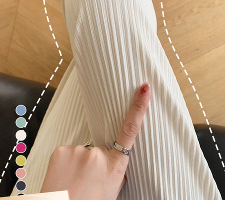 Női hosszú nadrág terhes nőknek, magas derékkal - laza alkalmi mintával