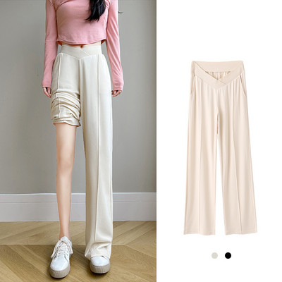 Női hosszú nadrág kismamáknak alacsony derékkal - bő mintával