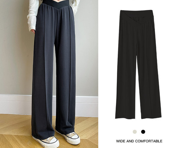 Női hosszú nadrág kismamáknak alacsony derékkal - bő mintával