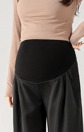 Широк панталон за бременни жени изчистен модел