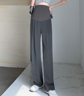 Γυναικείο μακρύ παντελόνι για έγκυες γυναίκες με ψηλή μέση φαρδύ μοντέλο