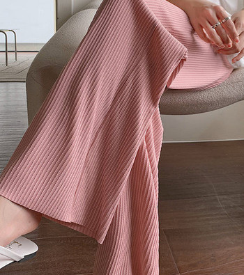 Летен панталон за бременни с висока талия и връзки
