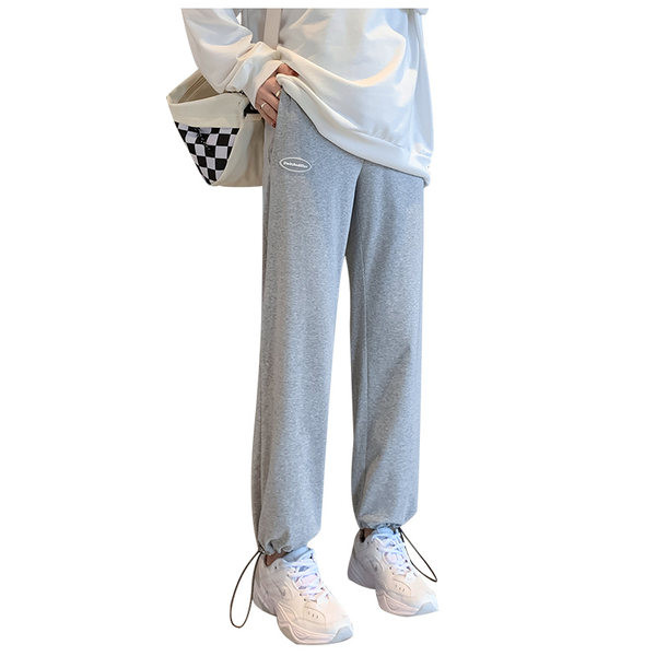 Kõrge vöökohaga logoga rasedate dressipüksid