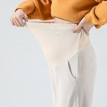 Дълъг панталон за бременни жени с висока талия - в два цвята