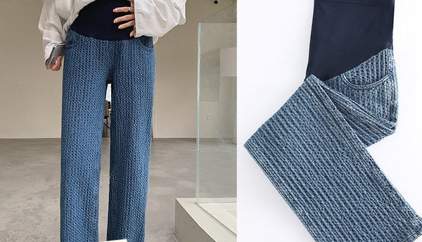 Alkalmi, magas derekú, kismamabarát farmernadrágot készít