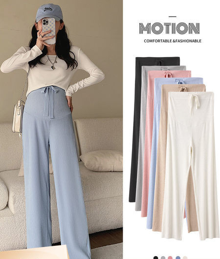 Női hosszú nadrág kismamáknak - magas derekú sportmodellel