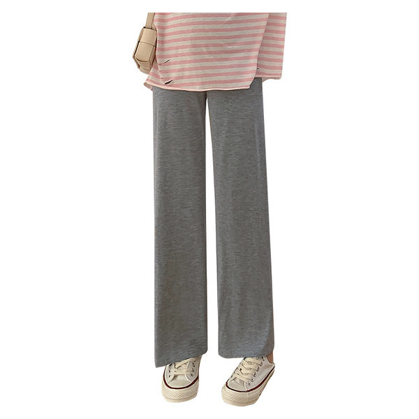 Női hosszú nadrág terhes nőknek - magas derekú bő mintával