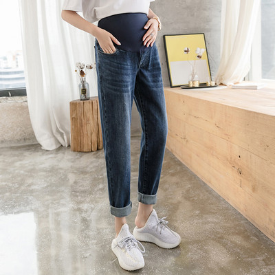 Női hosszú nadrág terhes nőknek magas derékkal - egyenes tiszta modell