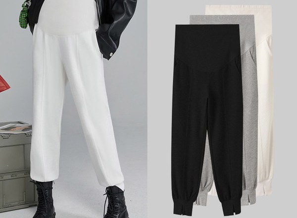 Rasedate spordipüksid kõrge vöökoha ja taskutega